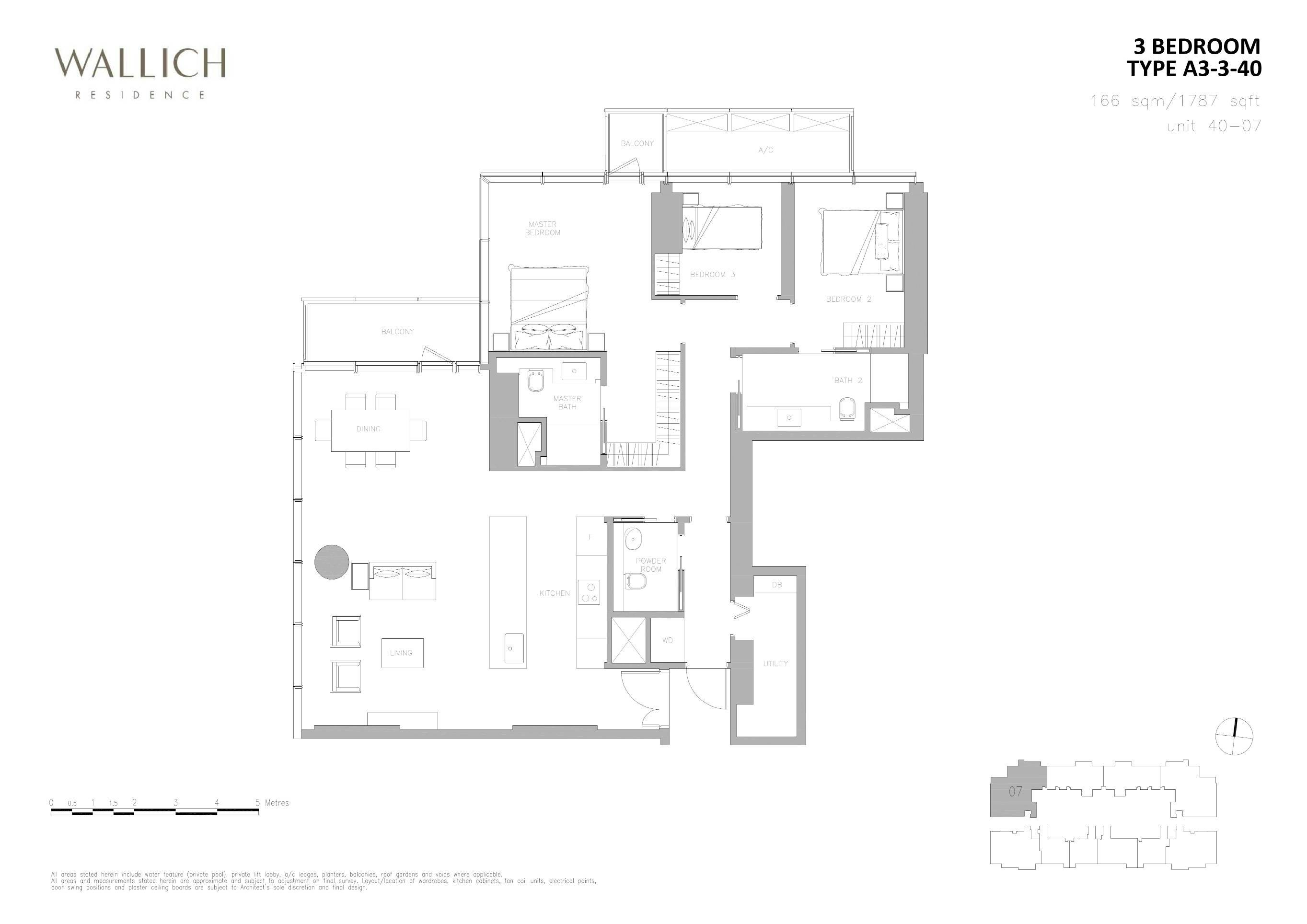 Wallich Residence 华利世家 3 BEDROOM A3-3-40