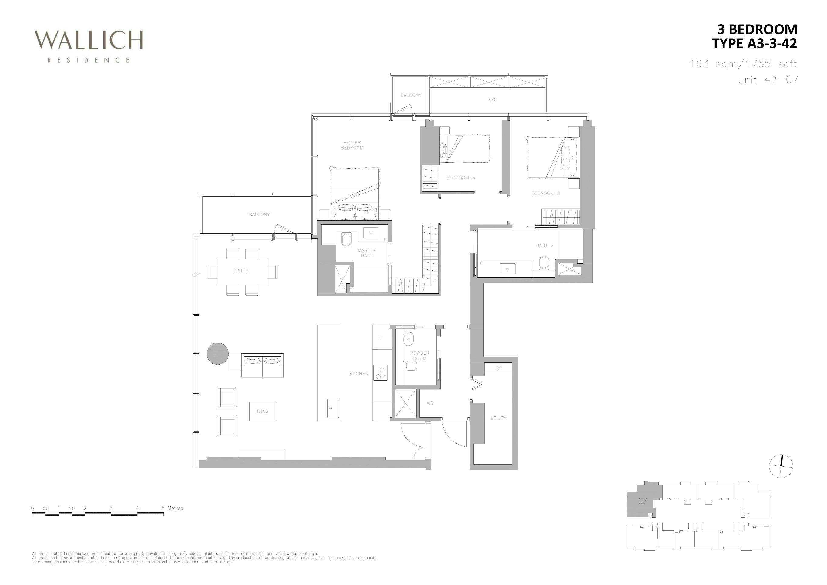 Wallich Residence 华利世家 3 BEDROOM A3-3-42