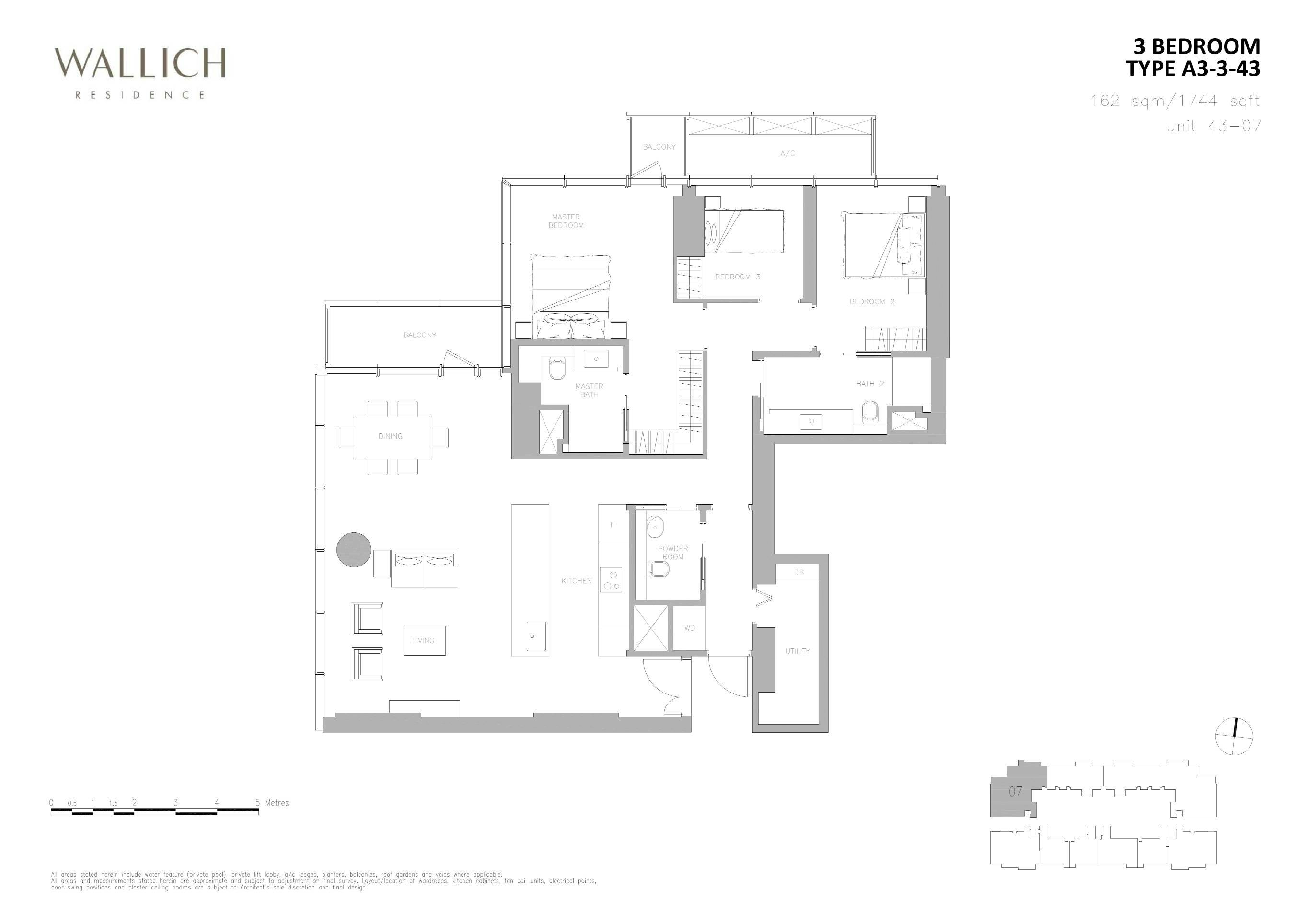 Wallich Residence 华利世家 3 BEDROOM A3-3-43