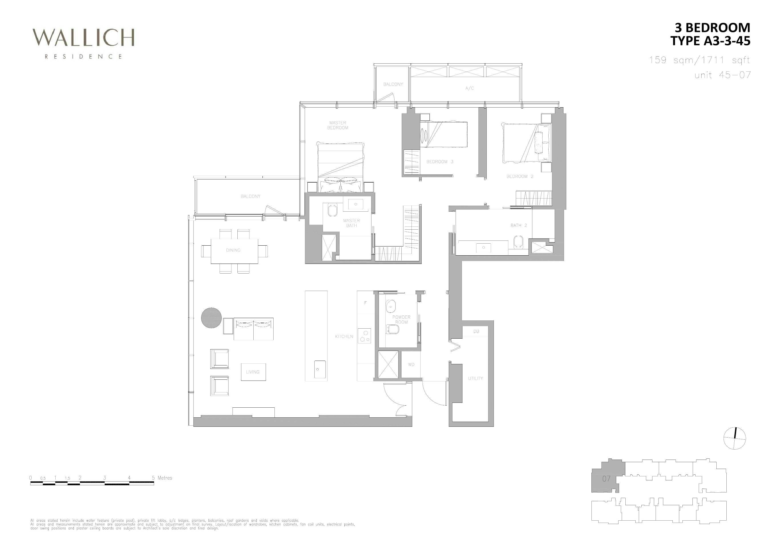 Wallich Residence 华利世家 3 BEDROOM A3-3-45