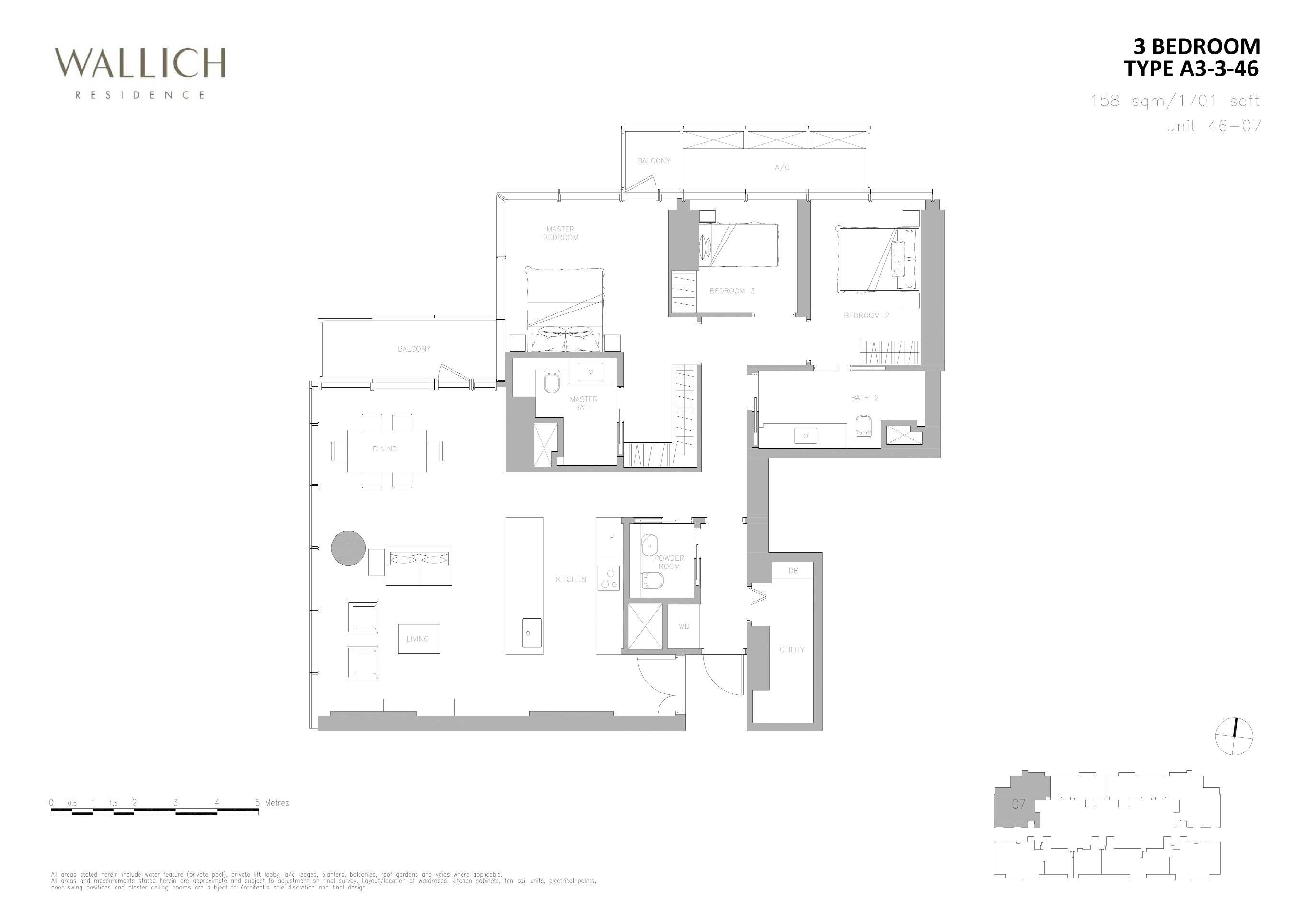 Wallich Residence 华利世家 3 BEDROOM A3-3-46