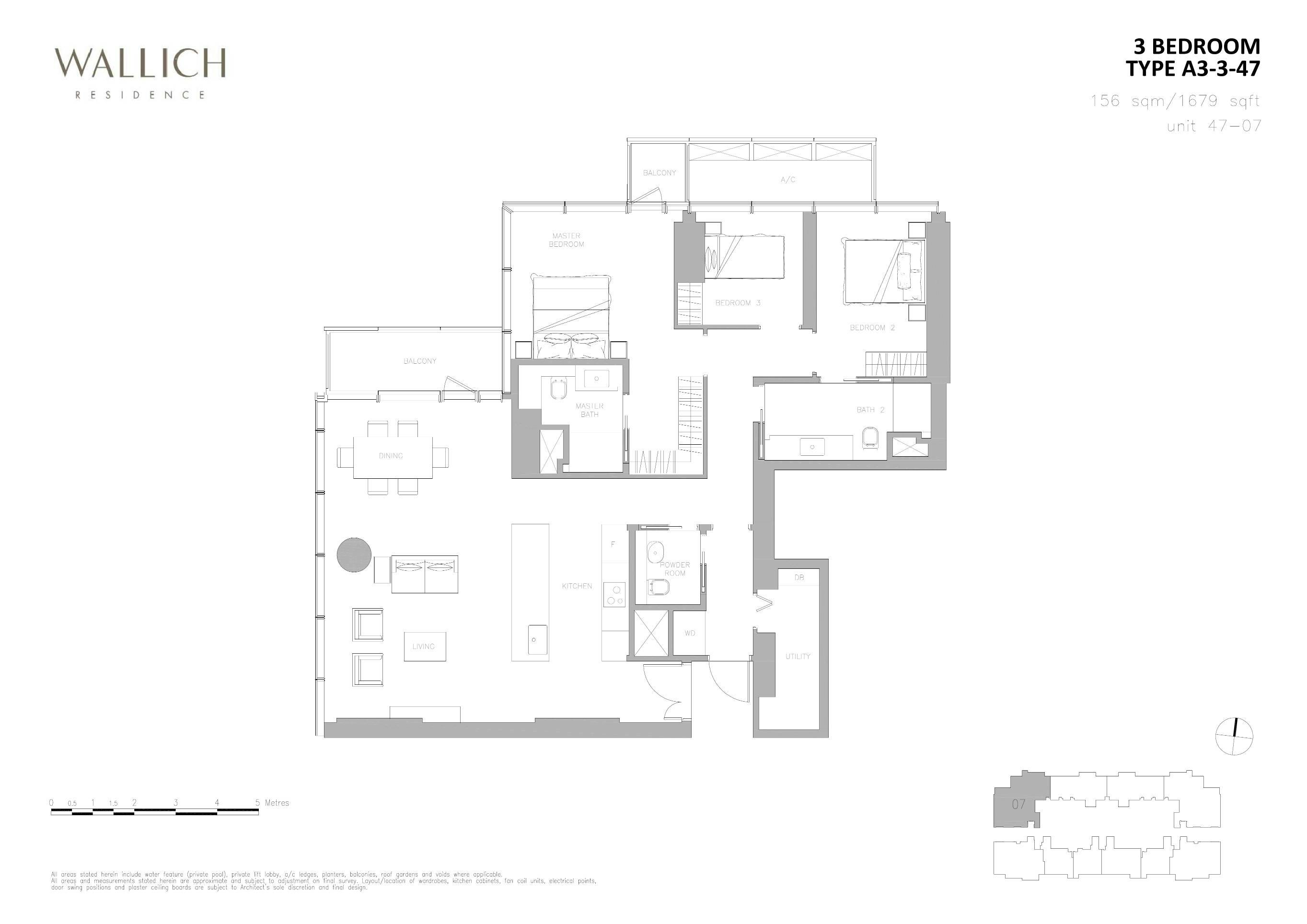 Wallich Residence 华利世家 3 BEDROOM A3-3-47