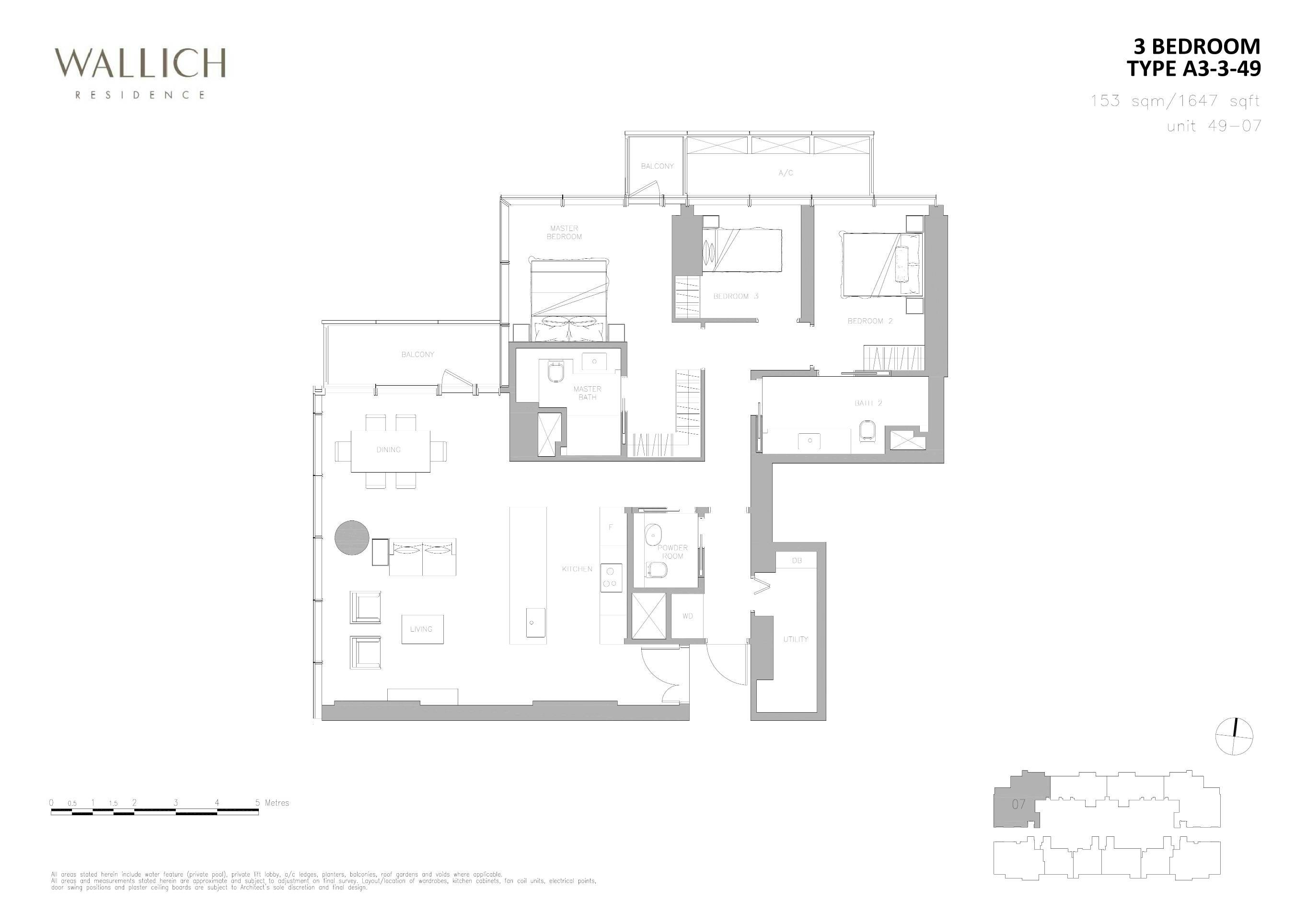 Wallich Residence 华利世家 3 BEDROOM A3-3-49