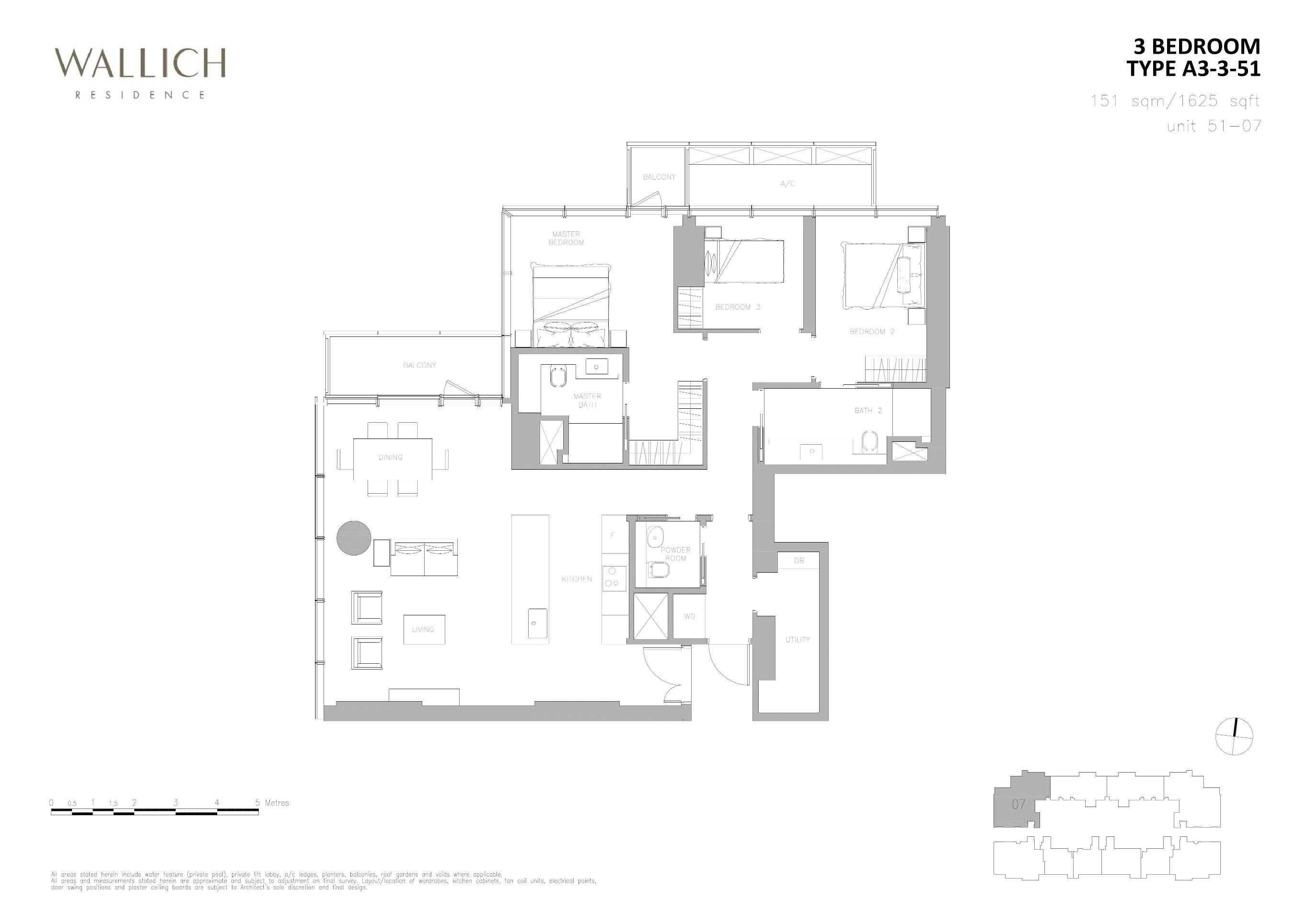 Wallich Residence 华利世家 3 BEDROOM A3-3-51