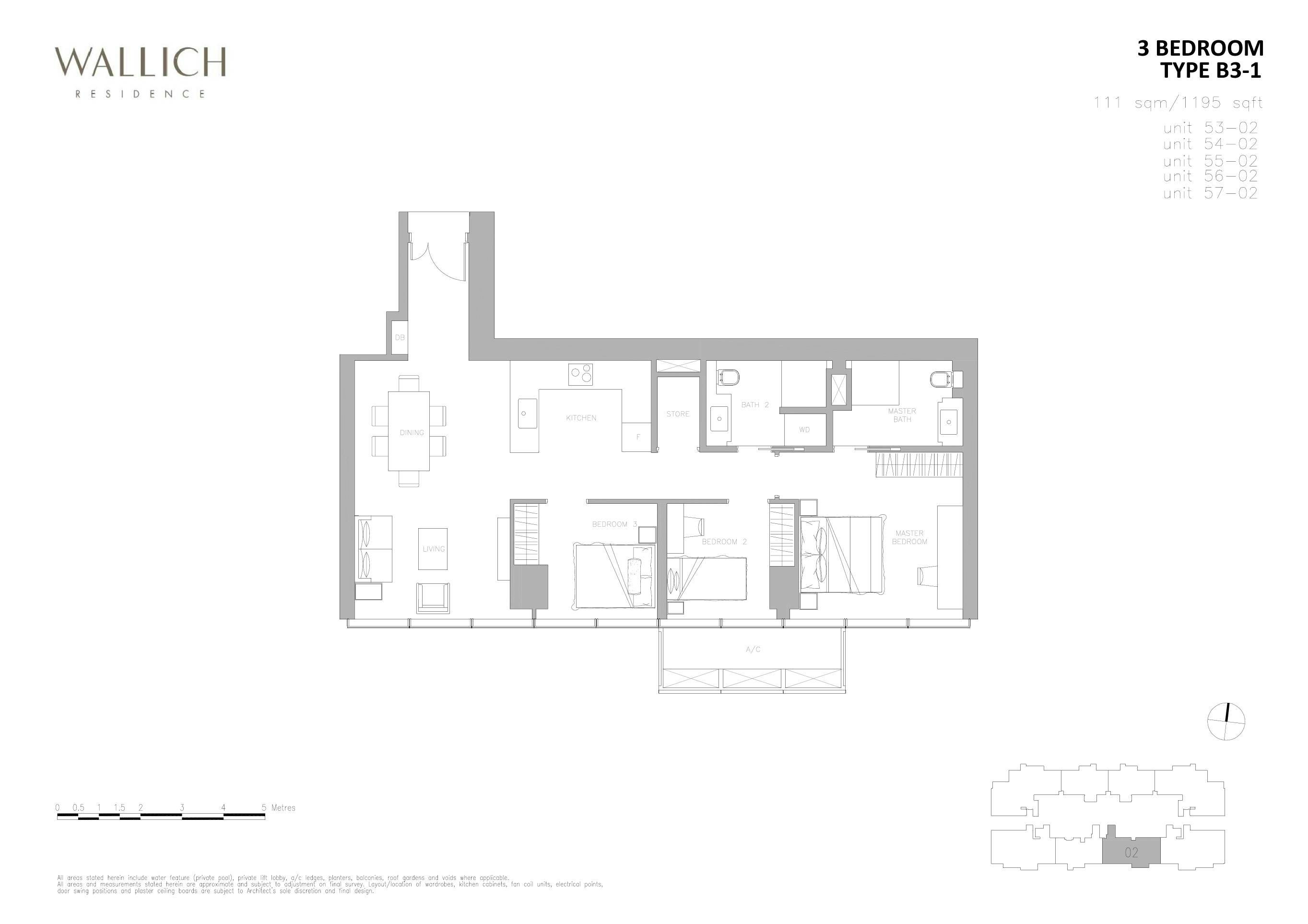 Wallich Residence 华利世家 3 BEDROOM B3-1