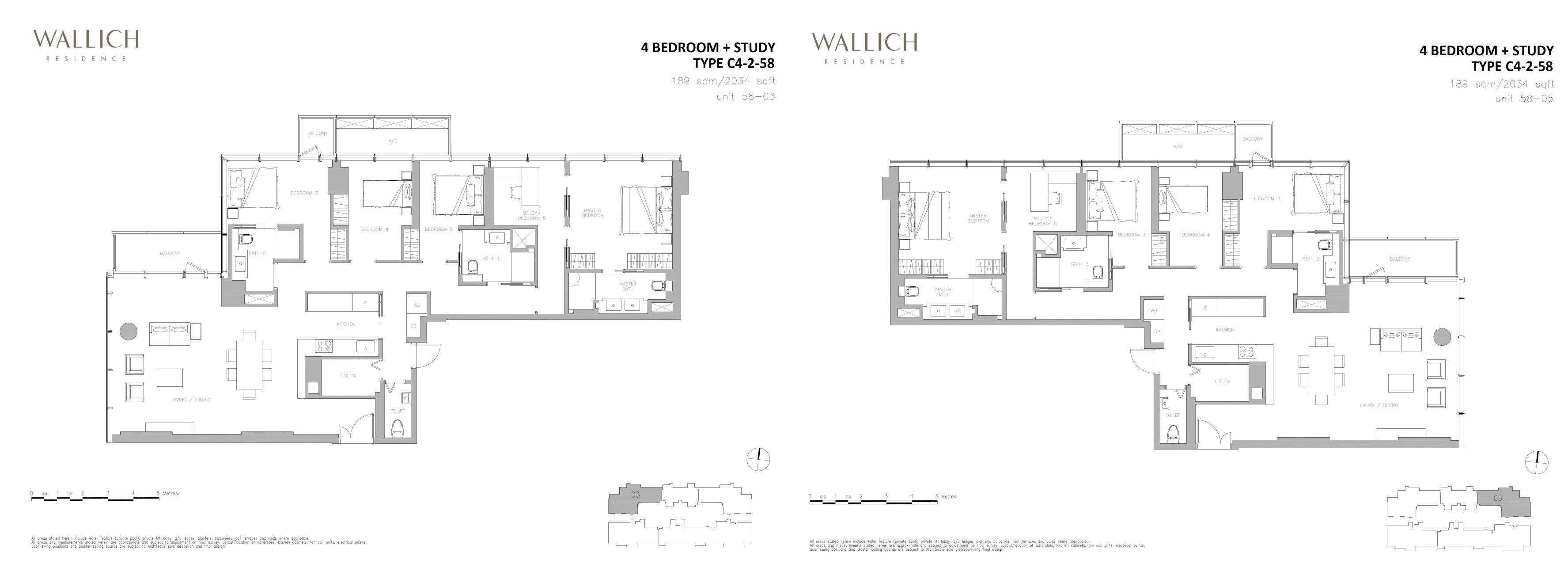 Wallich Residence 华利世家 4 BEDROOM + STUDY C4-2-58