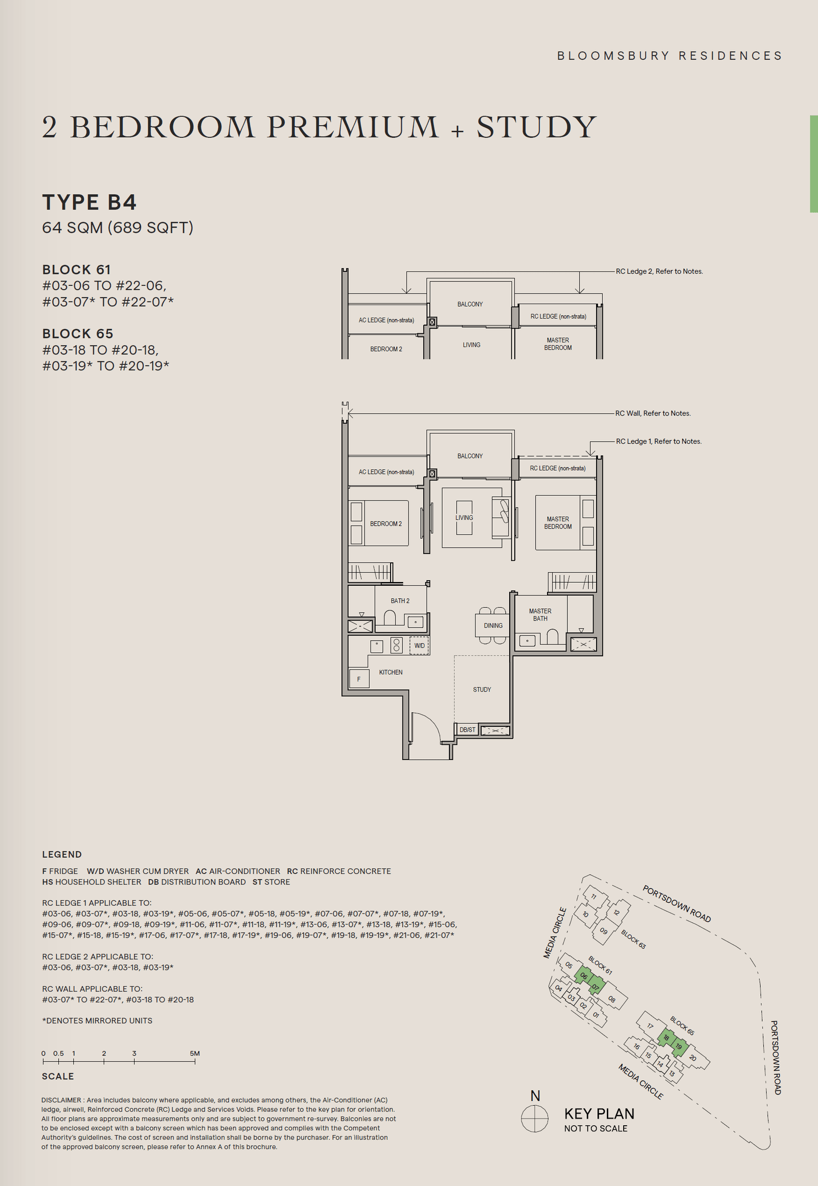 Bloomsbury Residences 2 Bedroom Premium + Study B4