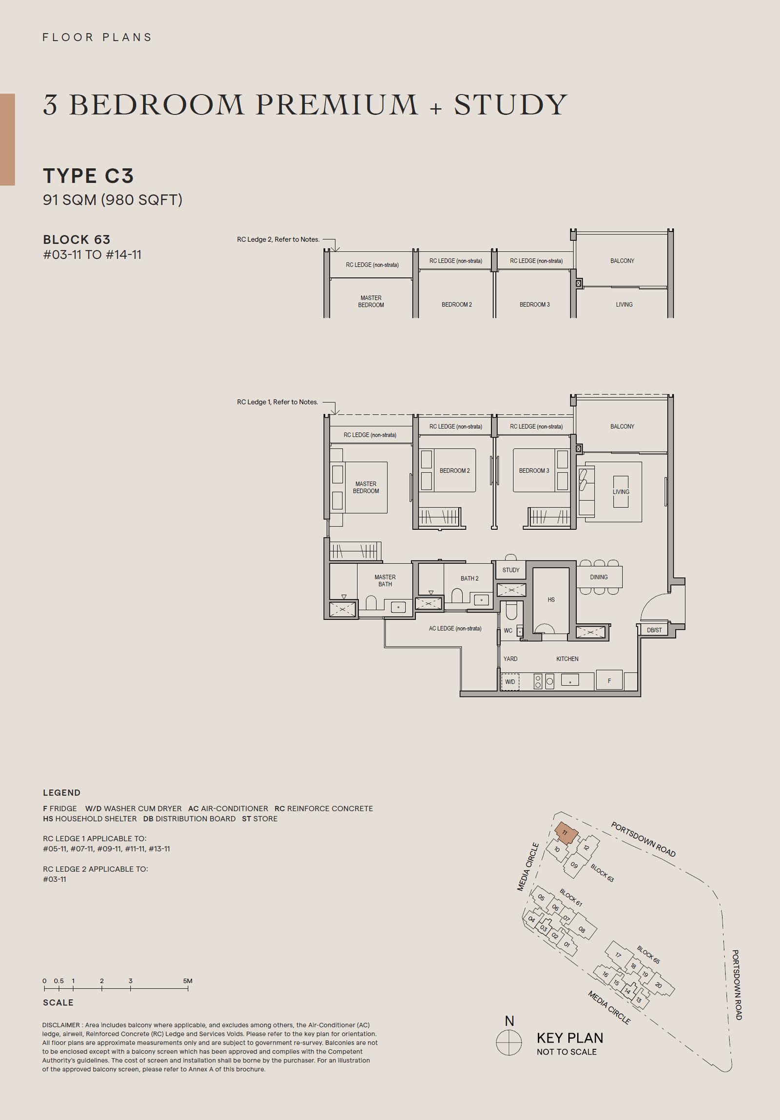 Bloomsbury Residences 3 Bedroom Premium + Study C3