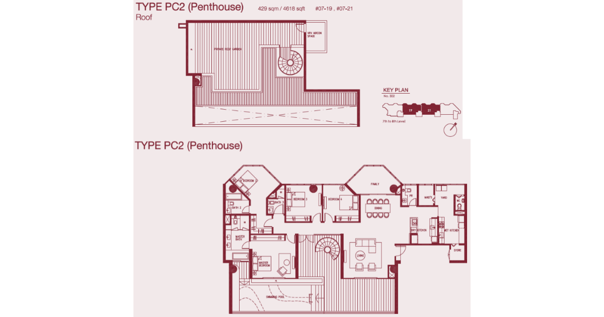 Concourse Skyline's Floor Plan | Penthouse [PC2]