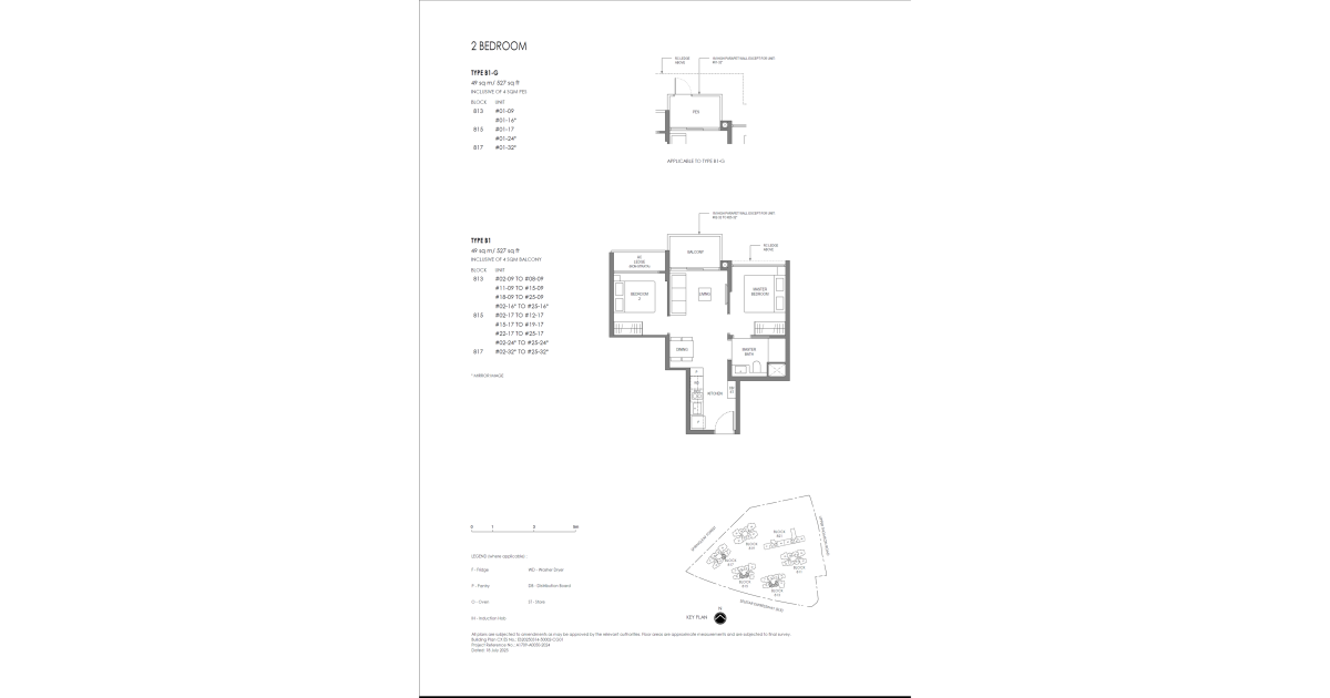 Springleaf Residence's Floor Plan | 2 Bedroom (Basic) [B1]