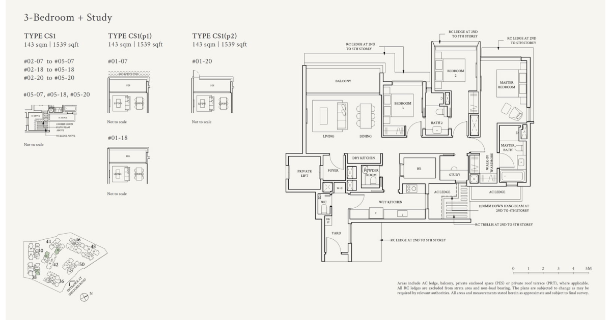 Watten House's Floor Plan | 3 Bedroom + Study [CS1(p2)]